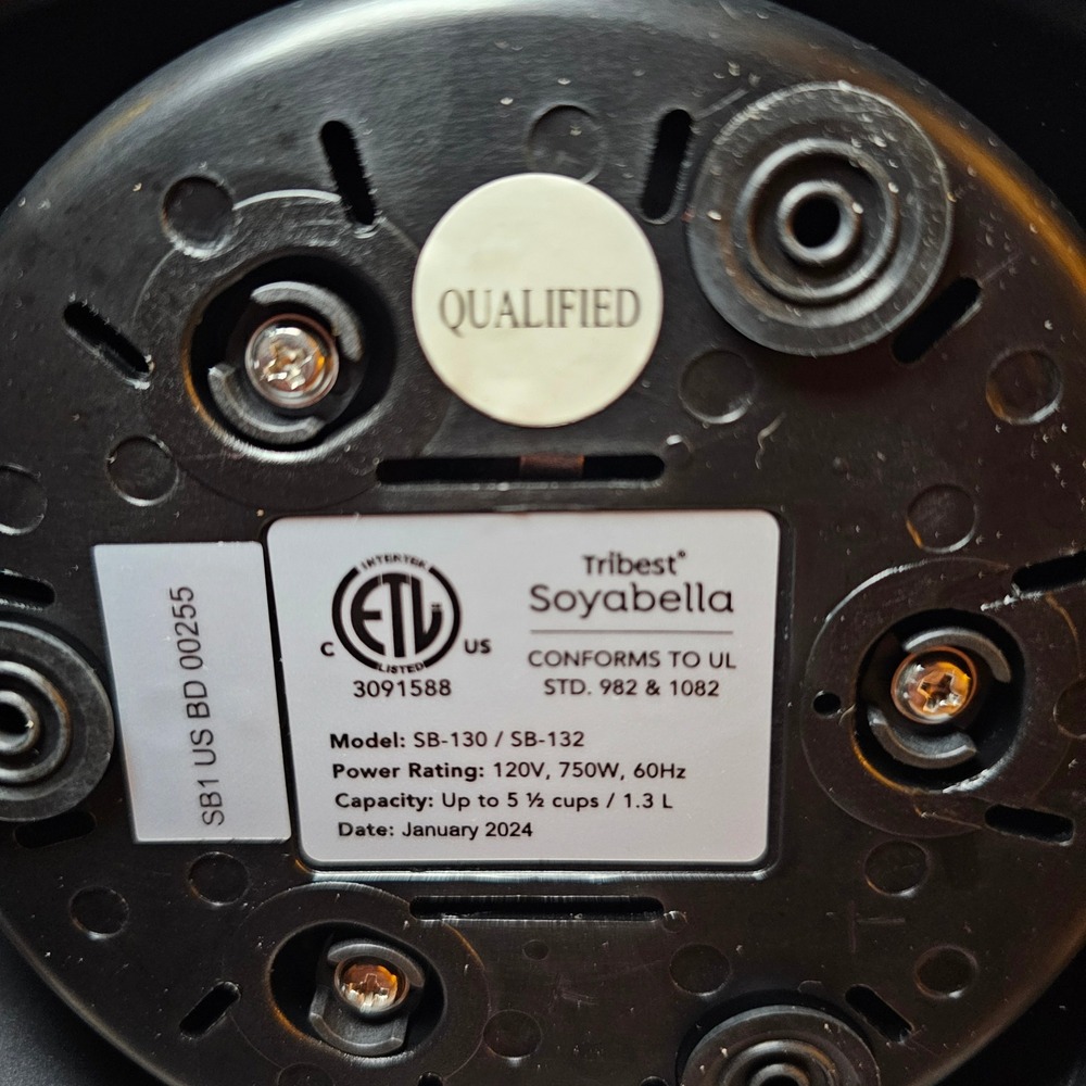 Tribest Soyabella SB-130 Plant-Based Nut Soy Milk Maker Stainless Steel Tested - Picture 6 of 12